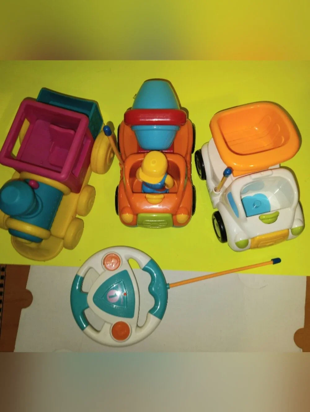 Cocomelon train & remote control trucks bundle